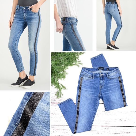 Lucky Brand Denim - 👖|•LUCKY BRAND•| Lolita Sparkle-Stripe Skinny Ankle Jeans👖